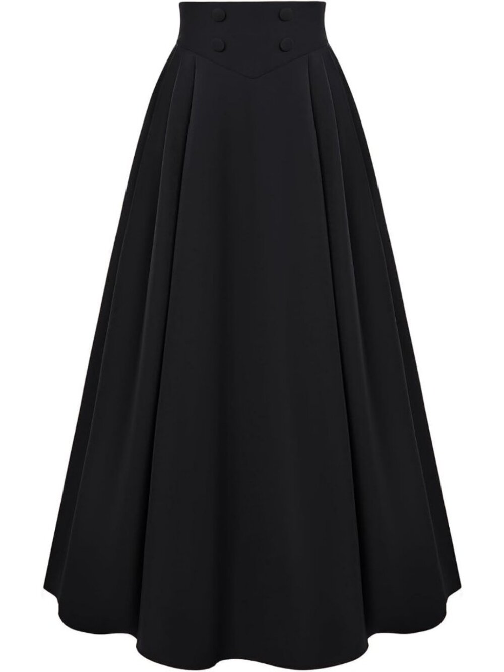 Chic High-Waisted A-Line Maxi Skirt for Women - Elegant Long Skirt, Perfect for